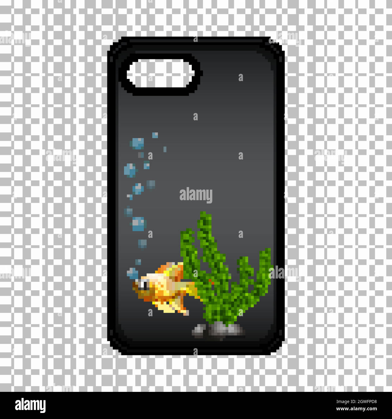 Curated visual reference: Gallery Detail: Graphic Design On Mobile Phone Case With Goldfish And Seaweed