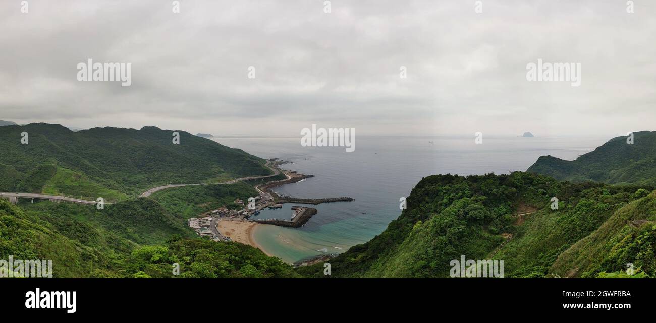 High Angle View Of Sea Against Sky Stock Photo