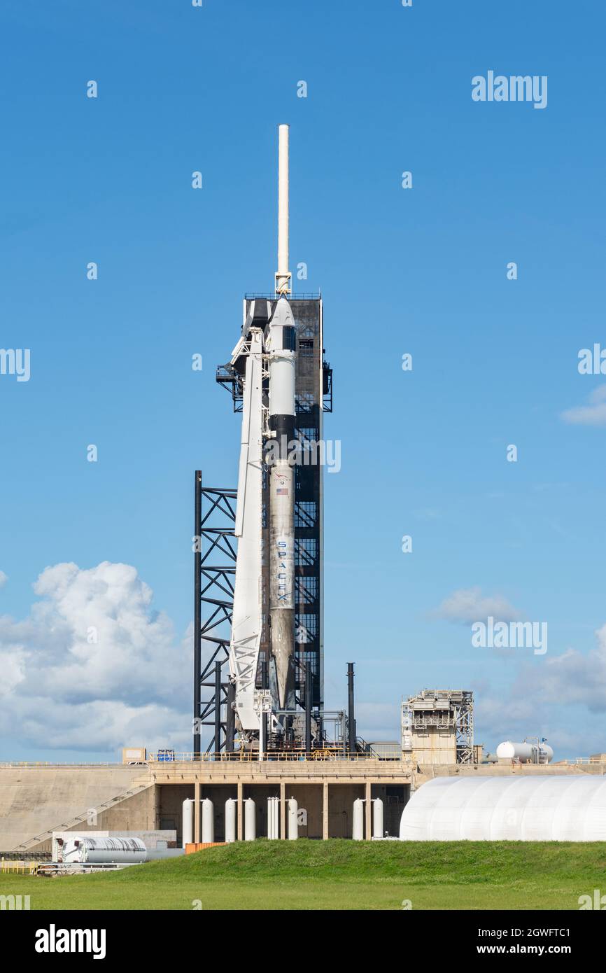 SpaceX Falcon 9 Inspiration4 Launch Stock Photo