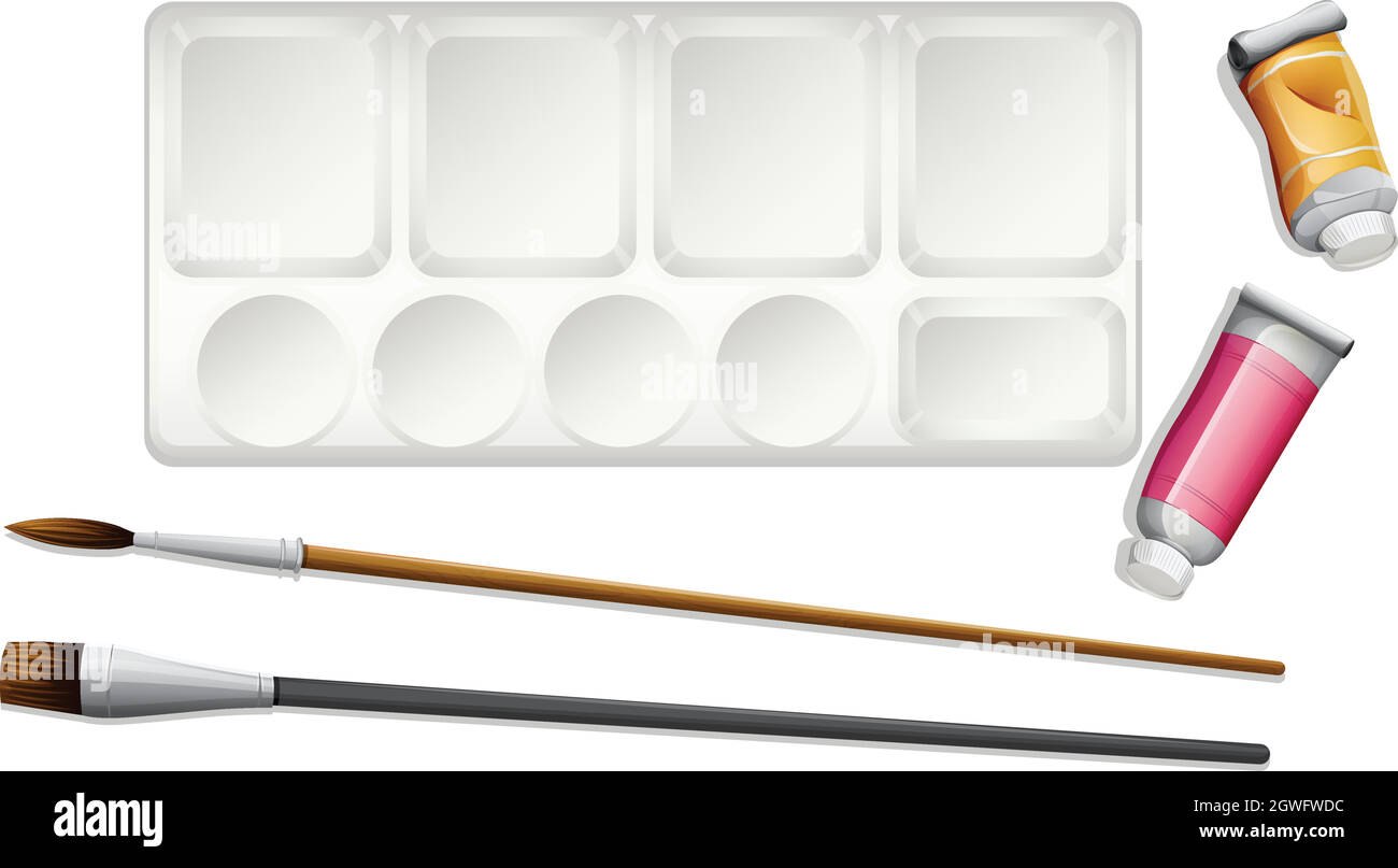 Materials used in painting Stock Vector Image & Art Alamy