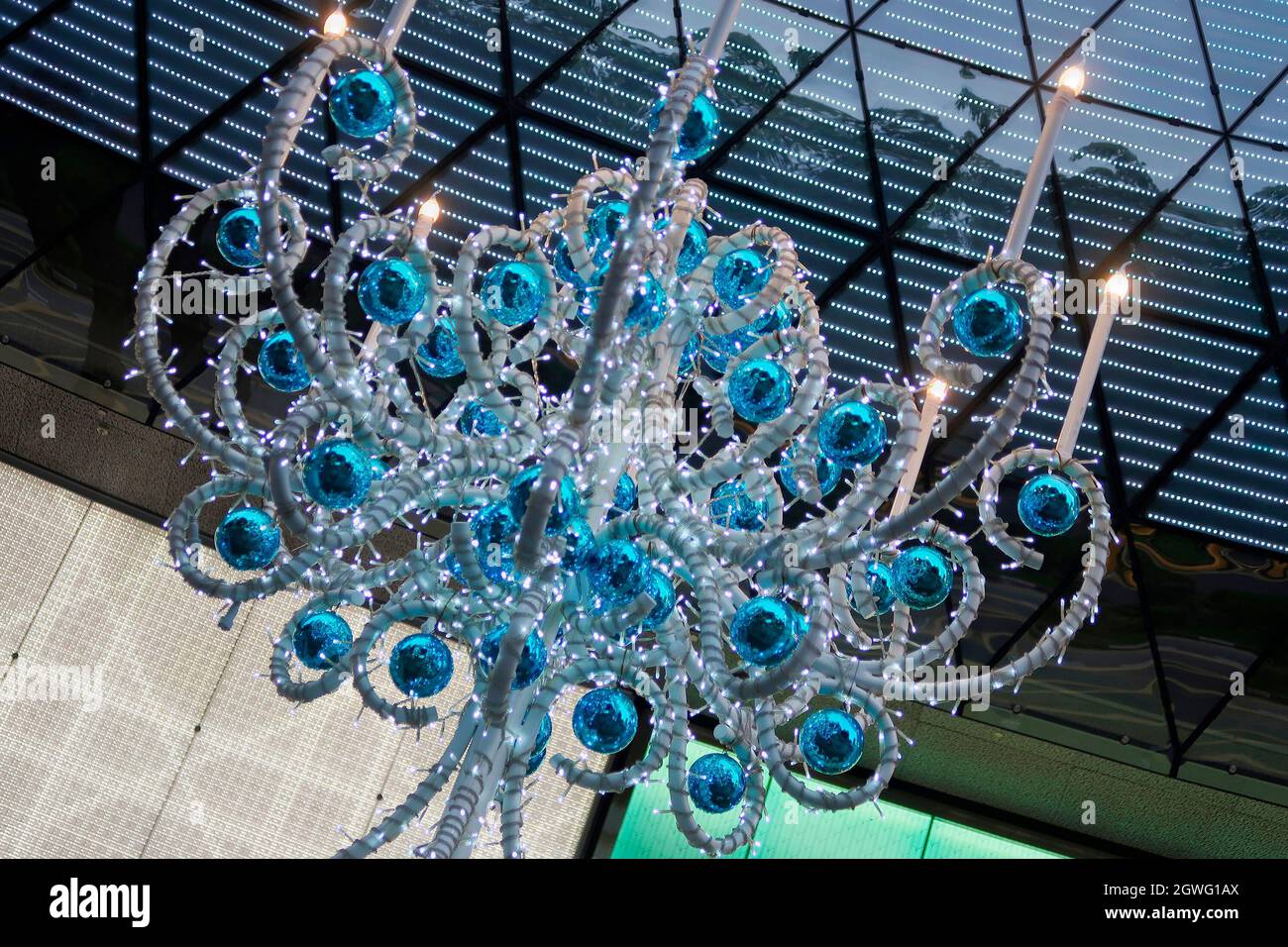 Christmas decorations in Singapore around the Orchard Road Stock Photo