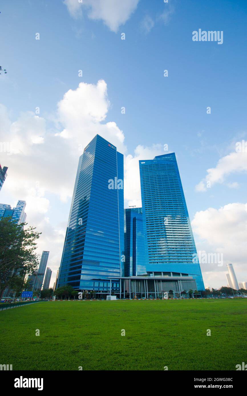 DBS Bank Headquarters located at Marina Bay Singapore Stock Photo