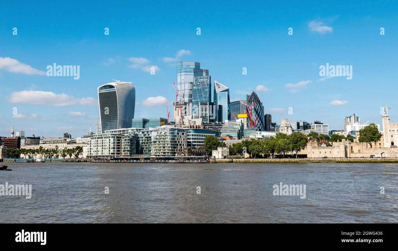 City of London  and River Thames Stock Photo