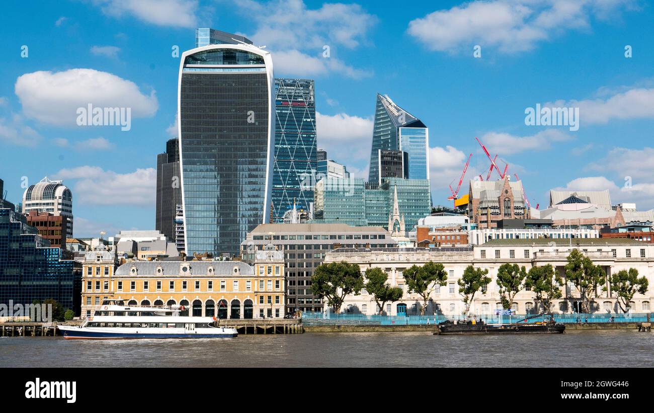 City of London  and River Thames Stock Photo