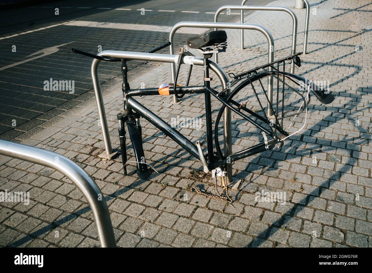 Damaged bike rack hi-res stock photography and images - Alamy