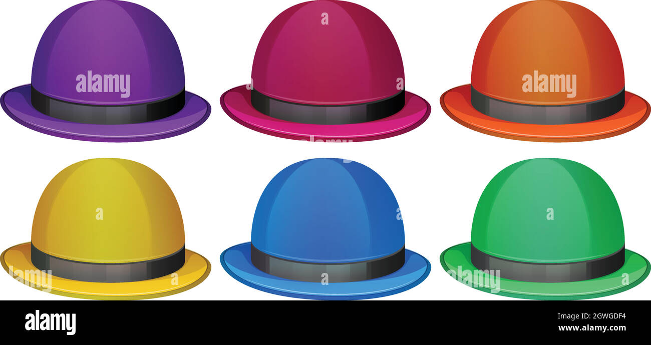 Colourful hats Stock Vector