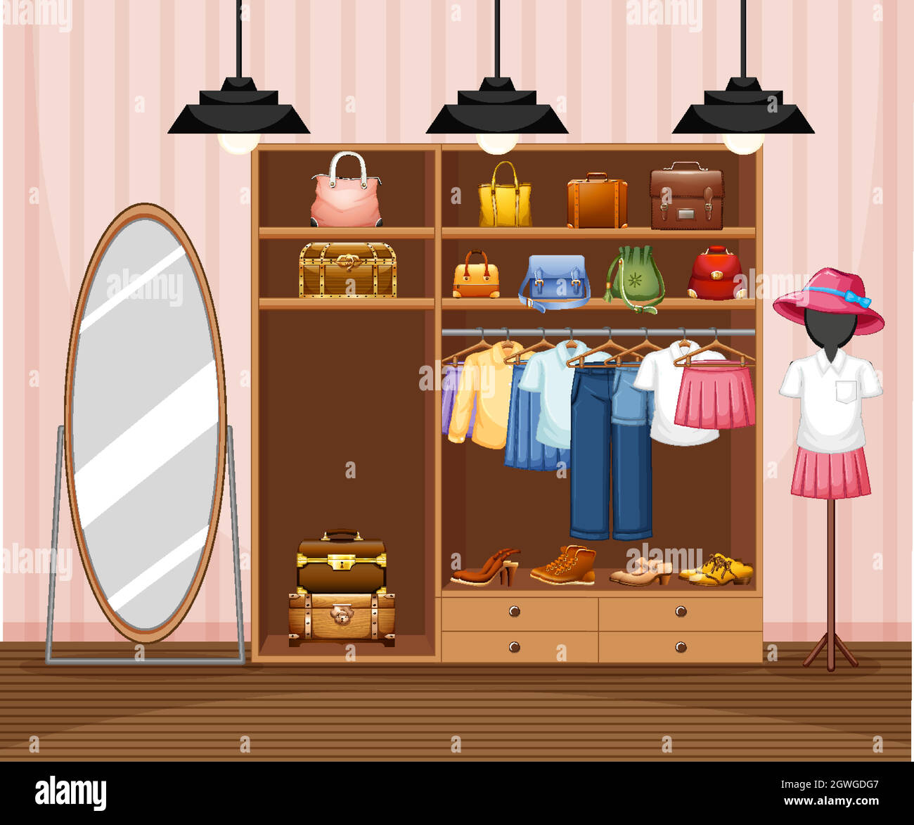 Fashion clothes store background Stock Vector Image & Art - Alamy