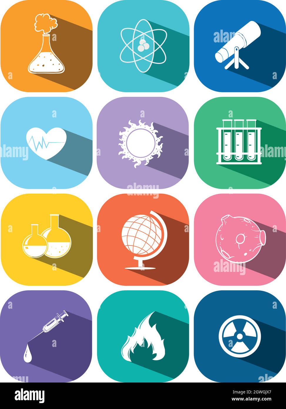 Icons for technology and science Stock Vector Image & Art - Alamy