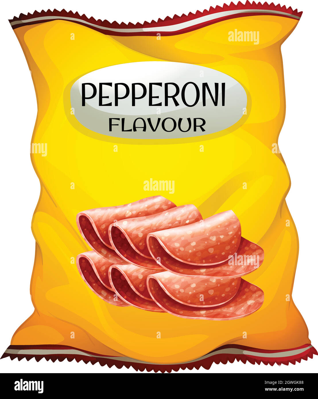 Snack with pepperoni flavor Stock Vector