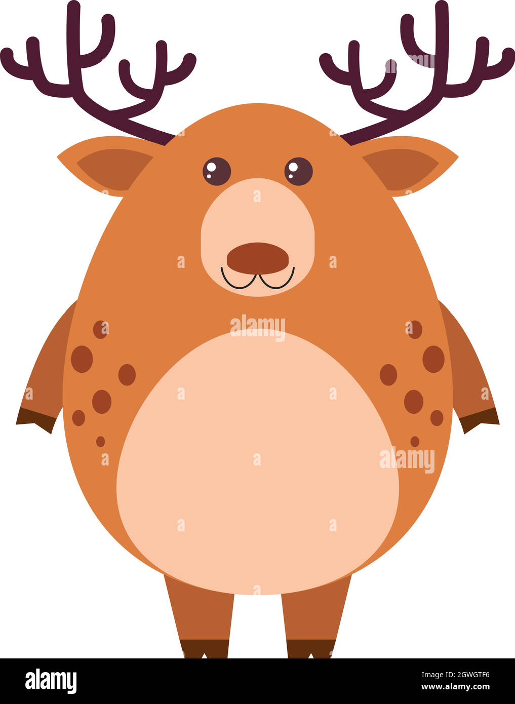 Cute deer on white background Stock Vector Image & Art - Alamy
