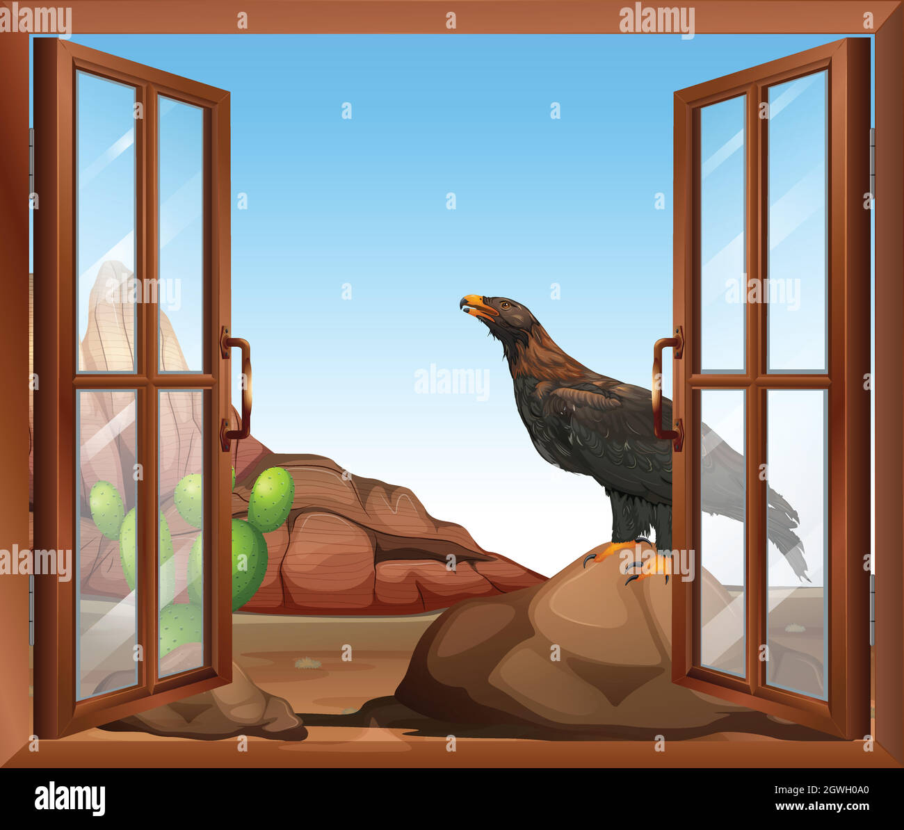 Above a window Stock Vector Images - Alamy