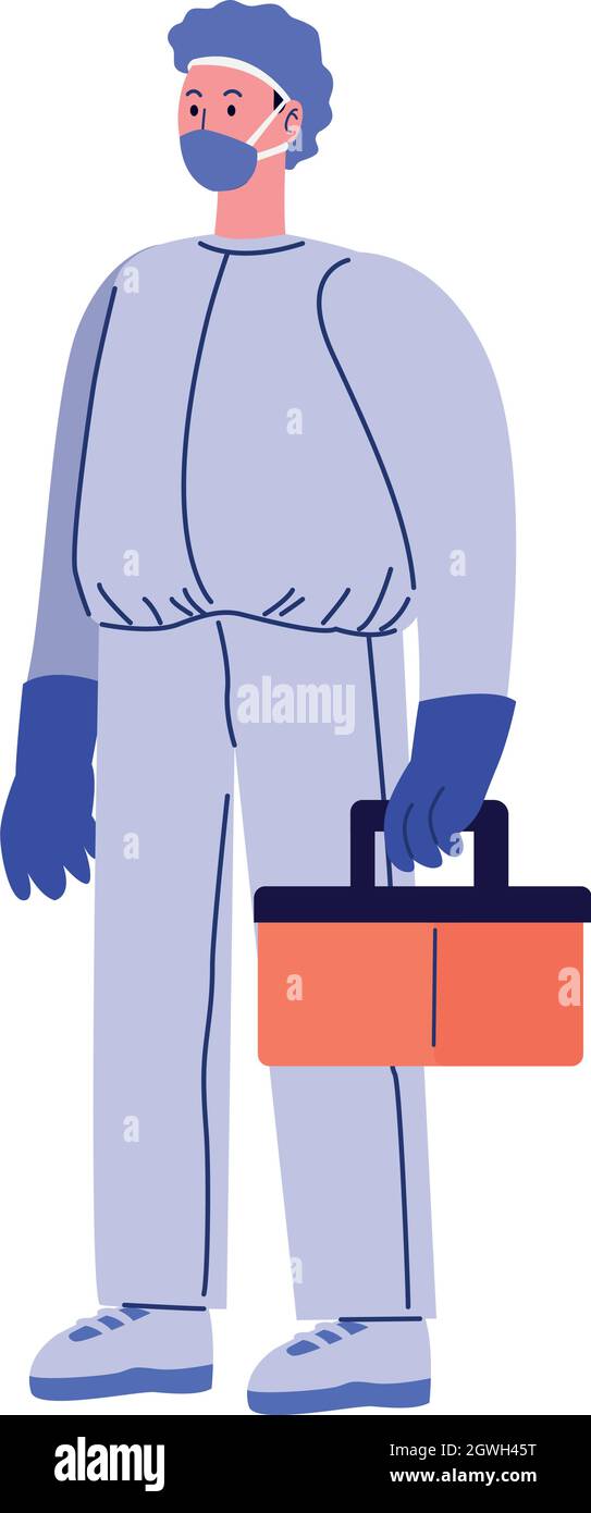 laboratory worker with cooler Stock Vector Image & Art - Alamy