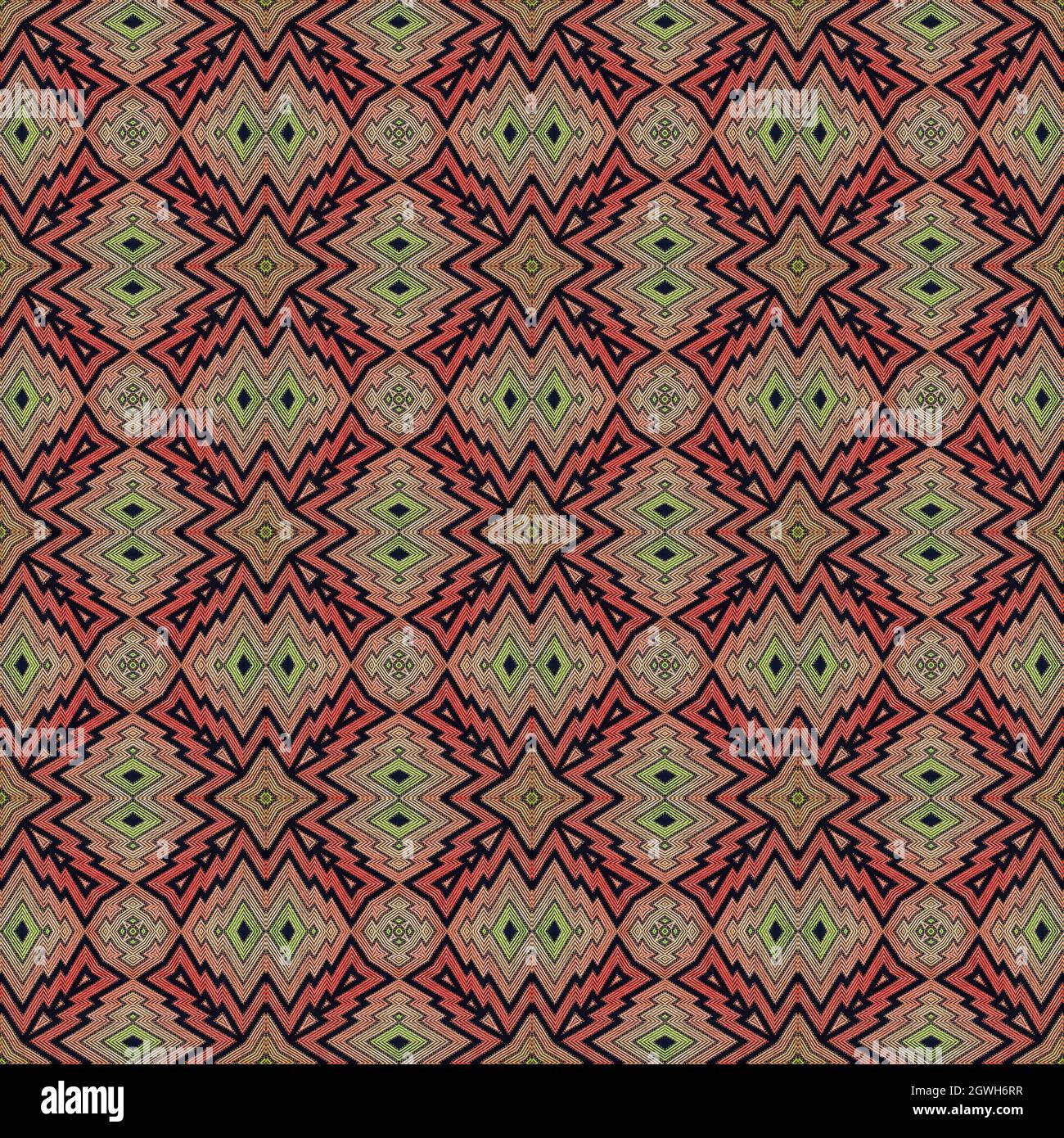 Abstract background pattern made from sarong pattern, endless pattern for wallpaper. Stock Photo