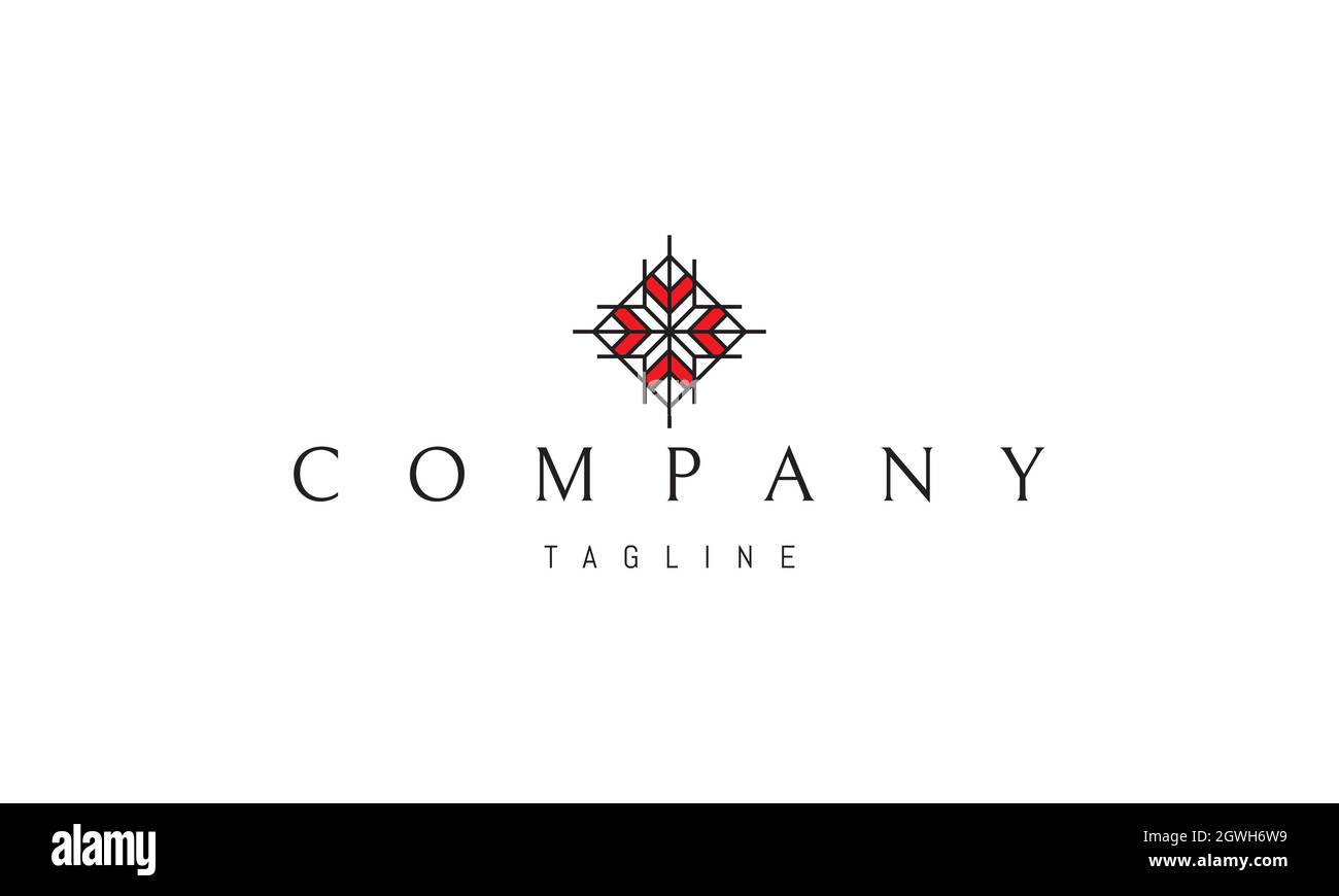 Vector logo on which an abstract image of an embroidered pattern in the ...