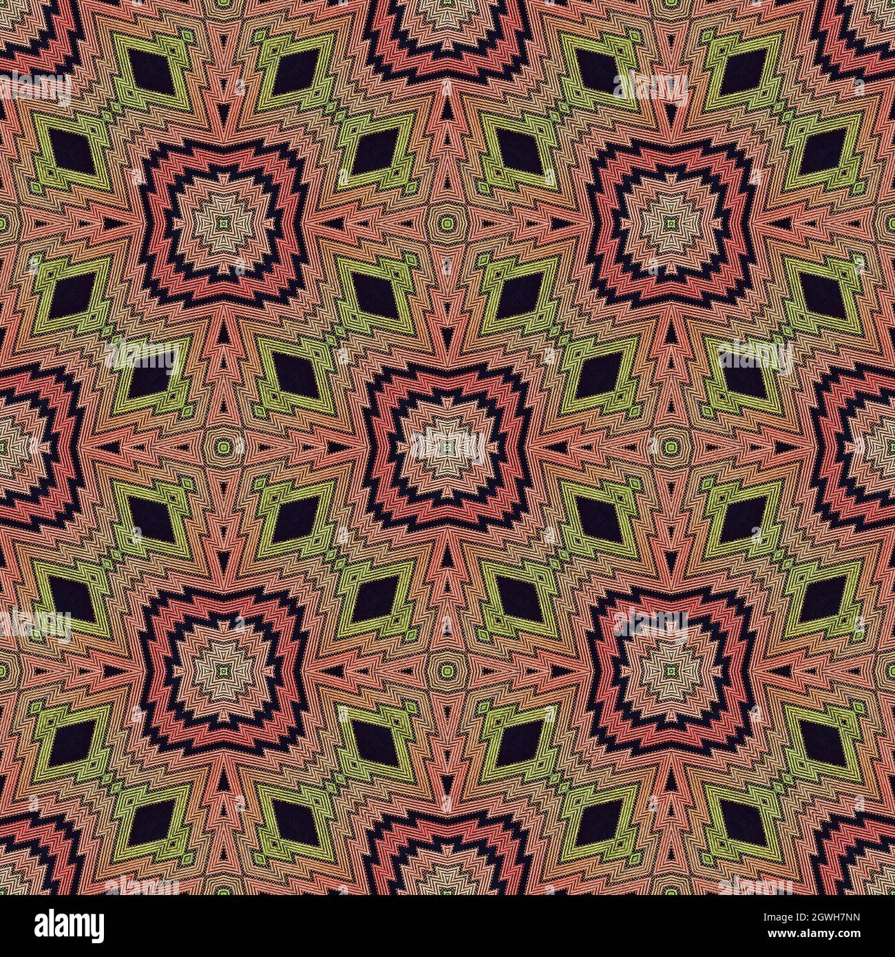 Abstract background pattern made from sarong pattern, endless pattern for wallpaper. Stock Photo