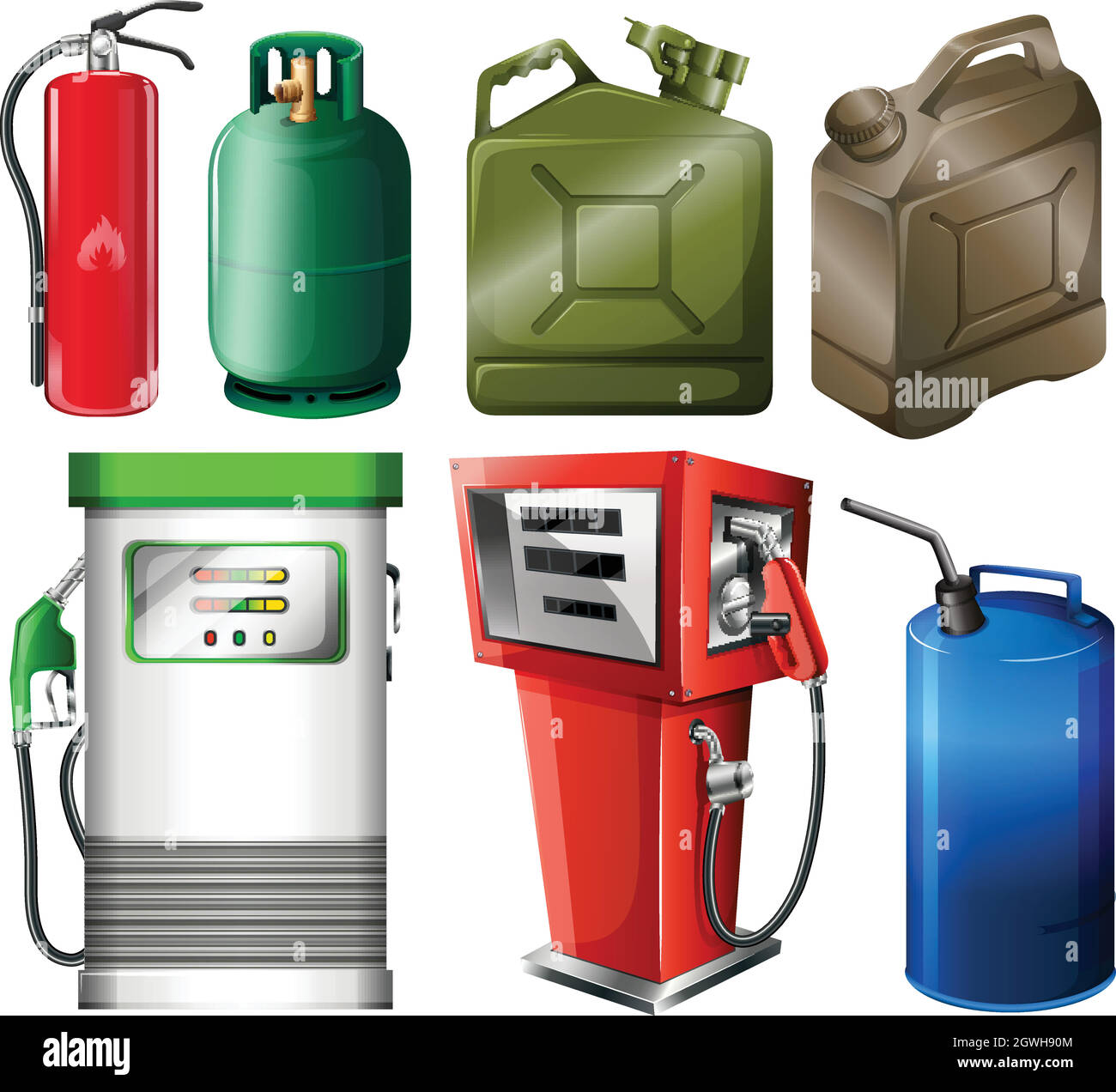Different fuel containers Stock Vector Image & Art - Alamy