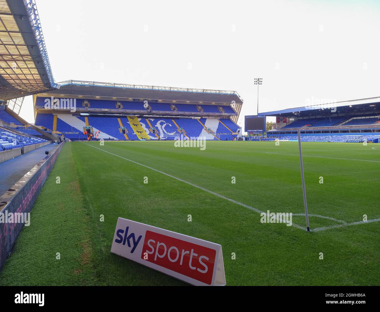 General view inside the stadium   During the Womens Super League game between Birmingham City & Manchester Untied at The St. Andrew's Trillion Trophy Stadium   Stadium in Birmingham, England Stock Photo