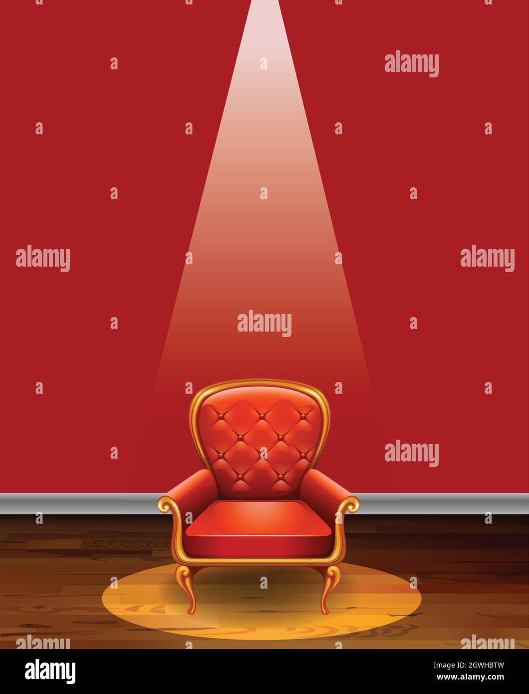 Red chair Stock Vector