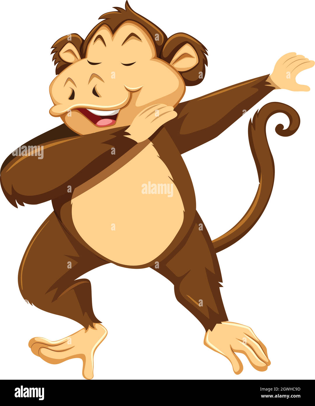 A monkey dab on white background Stock Vector Image & Art - Alamy