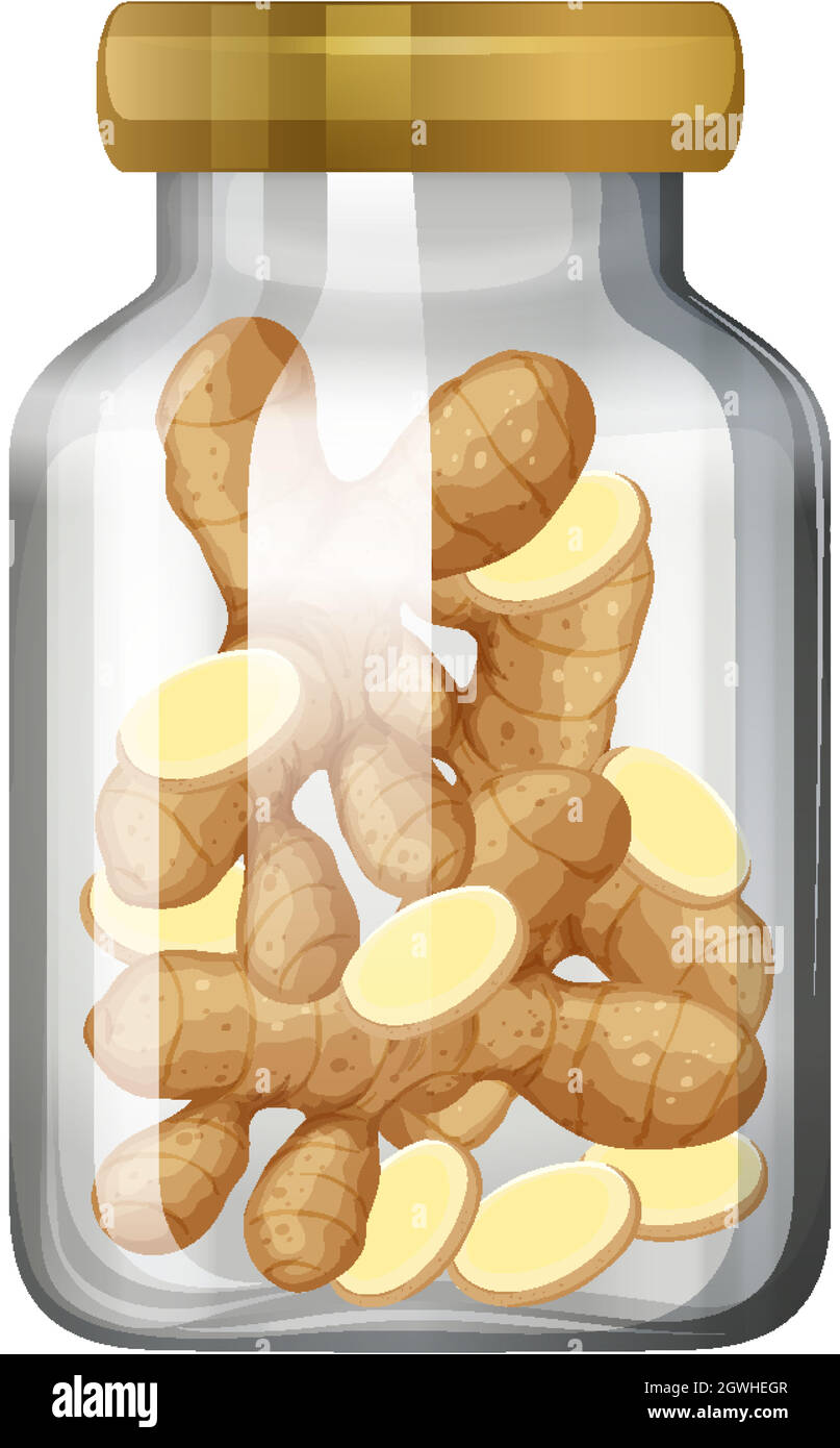 Ginger in the glass jar Stock Vector Image & Art Alamy