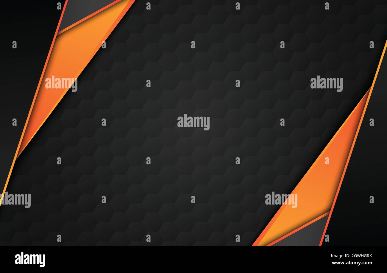 Sports Abstract Background with Orange and Black Color New Design Stock ...