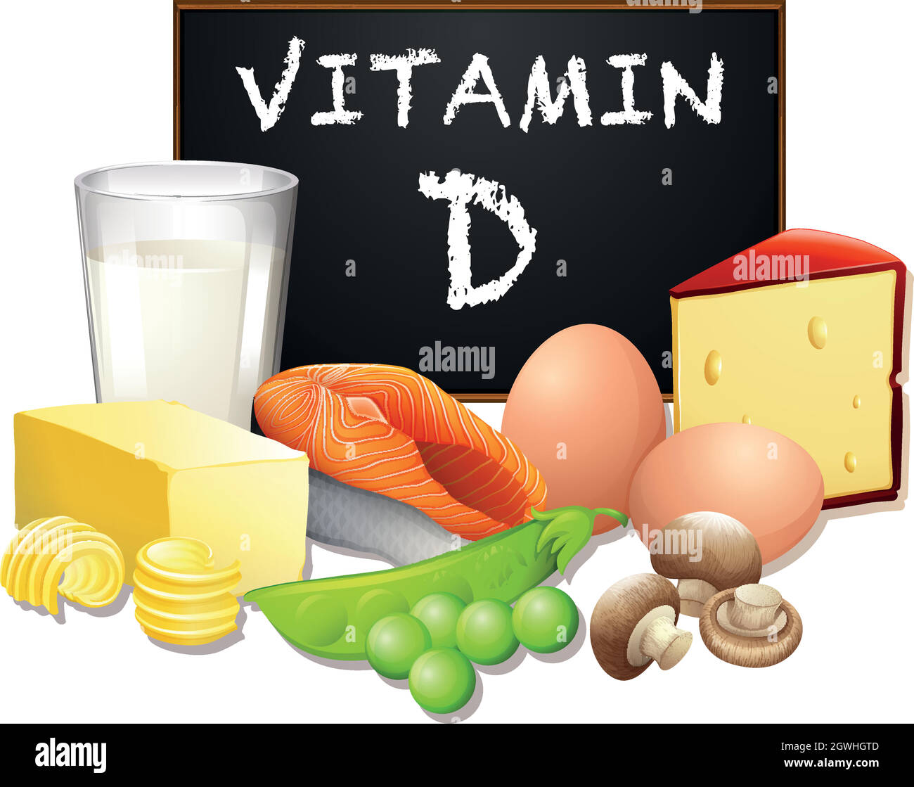 A Set of Food with Vitamin D Stock Vector Image & Art Alamy