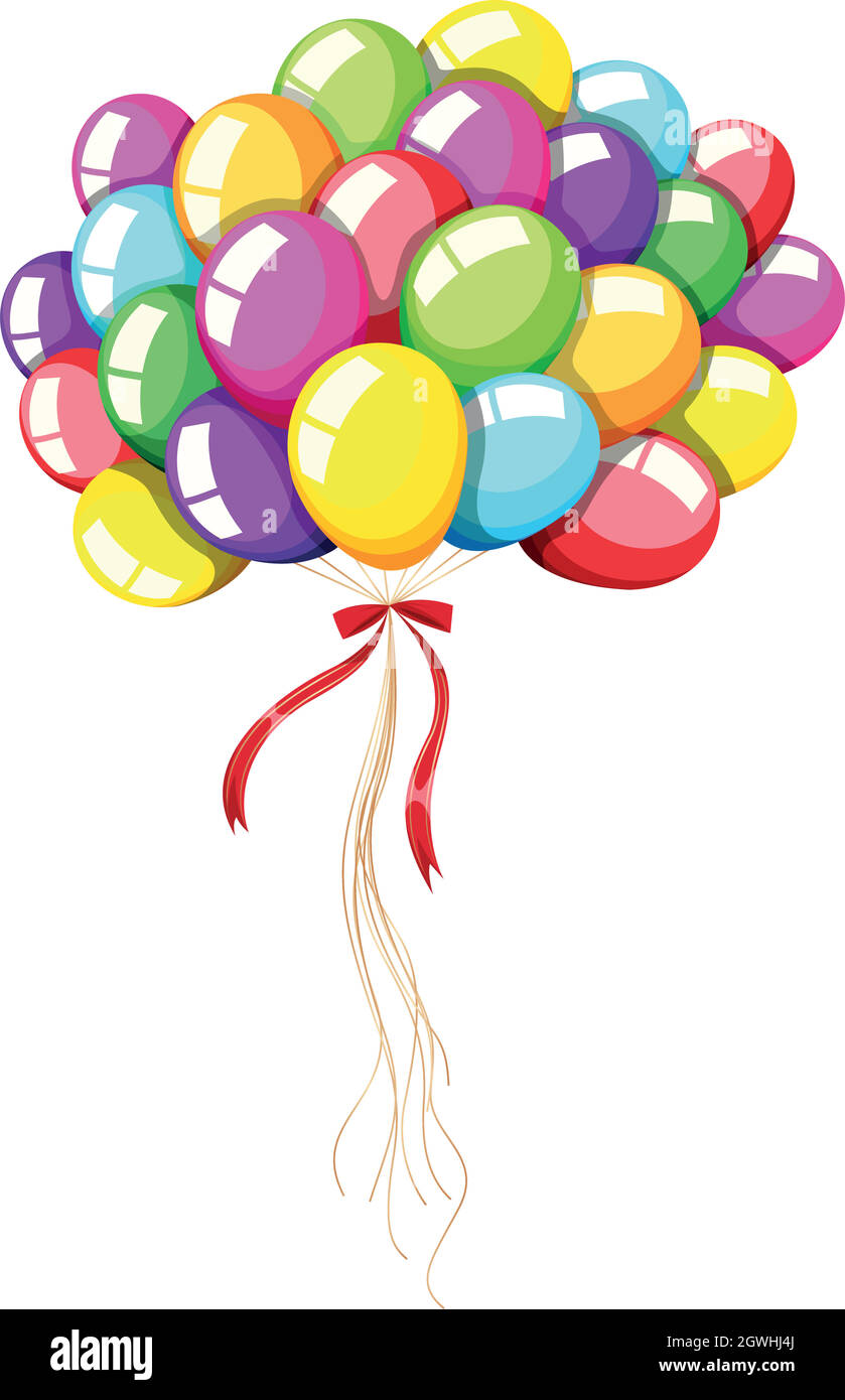 Bunch of balloons string Stock Vector Images - Alamy, String For Balloons 