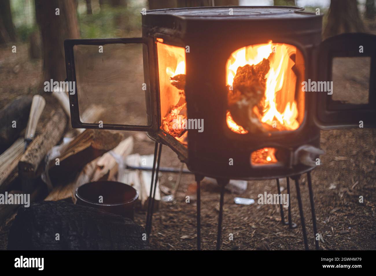 winter camping stove