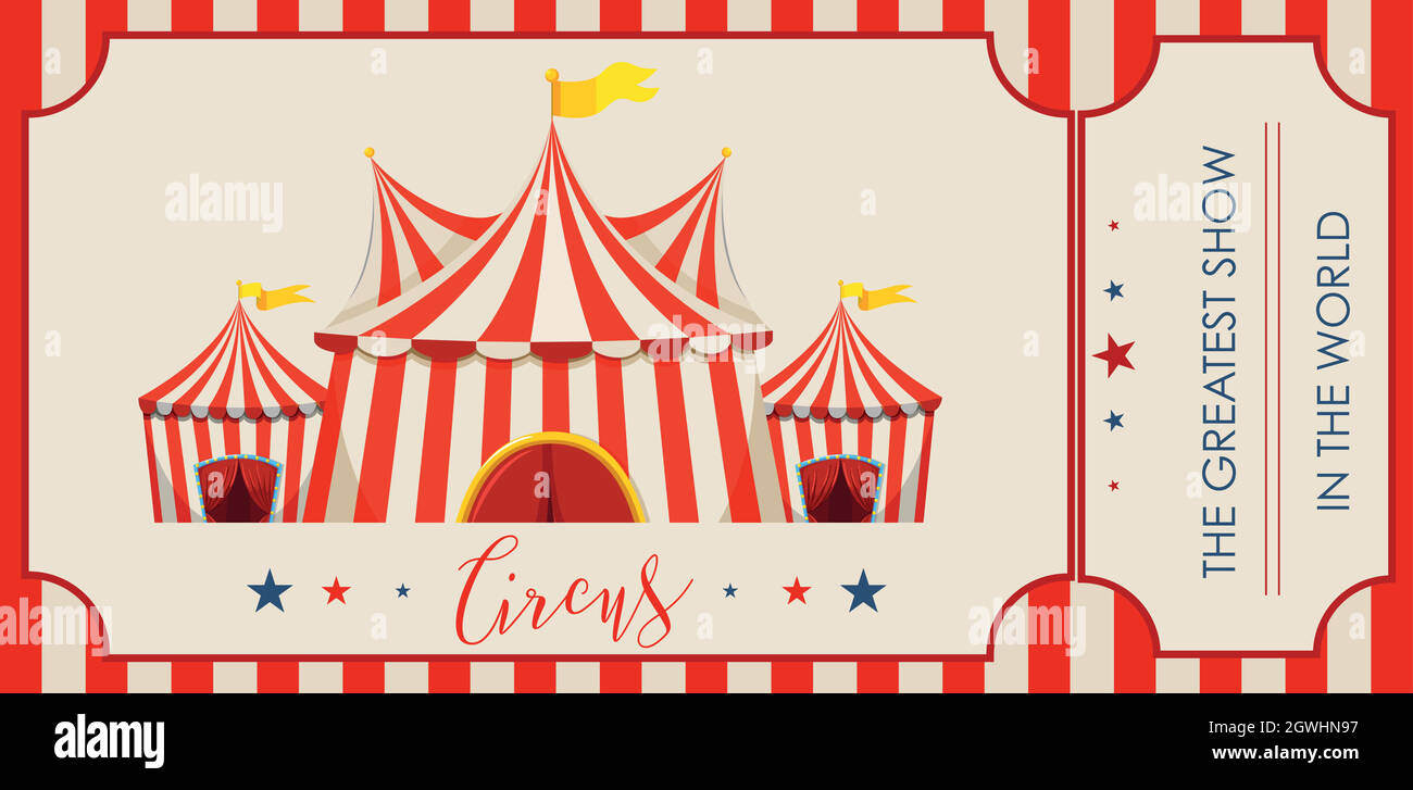Circus, fun fair, amusement park theme template Stock Vector Image ...