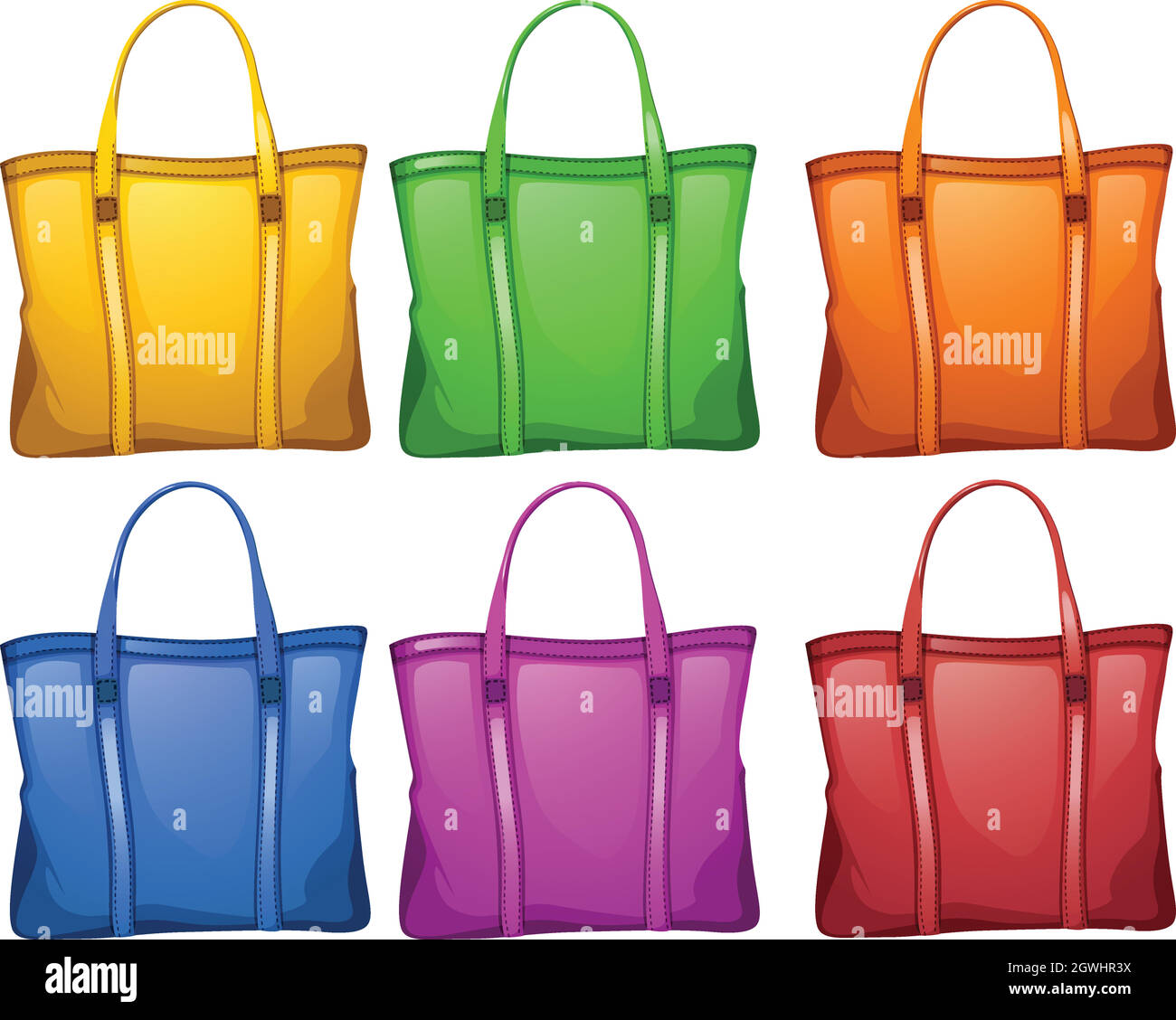 Colourful handbags Stock Vector