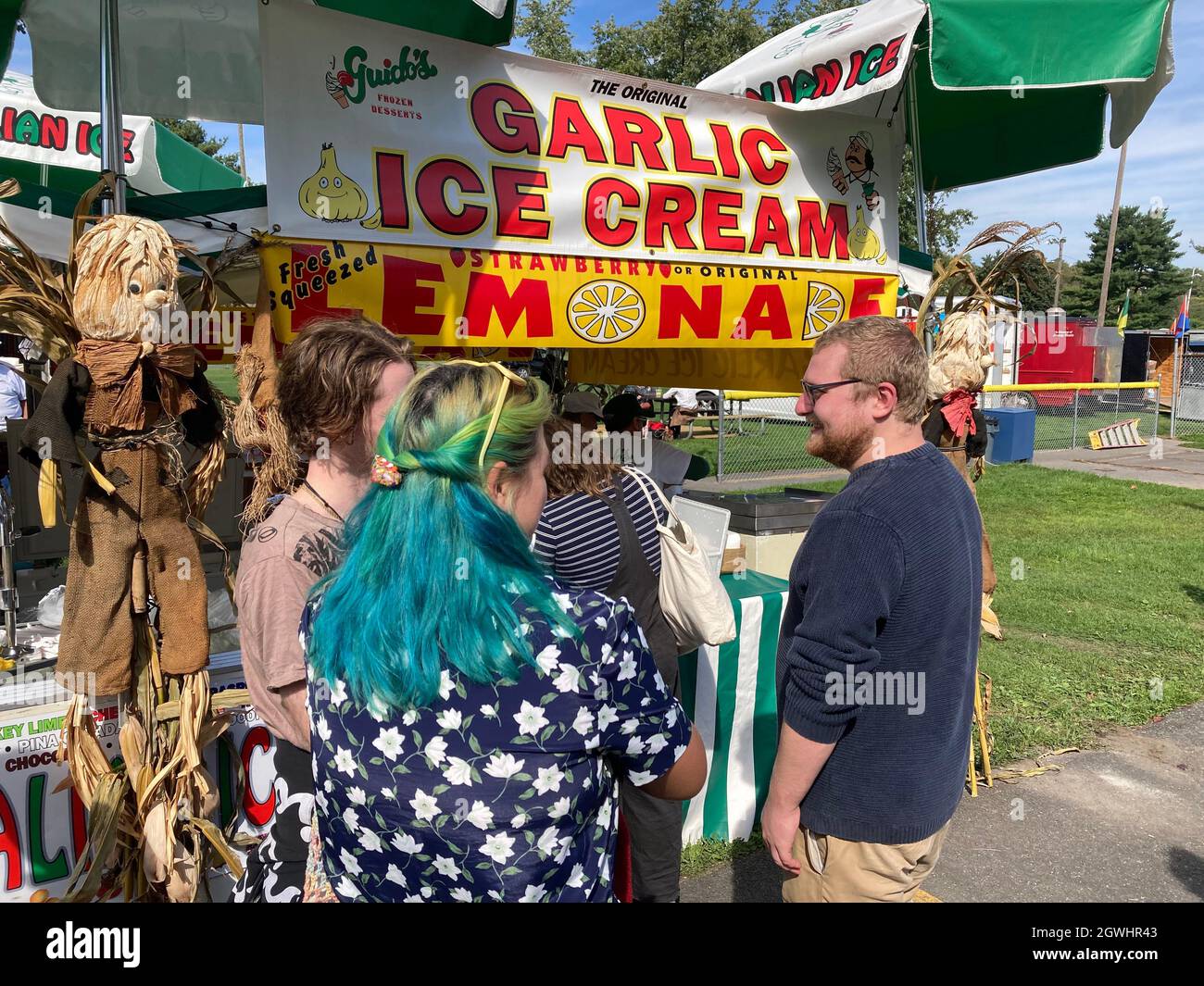 Garlic ice cream stand at Saugerties Garlic Festival a.k.a. Hudson
