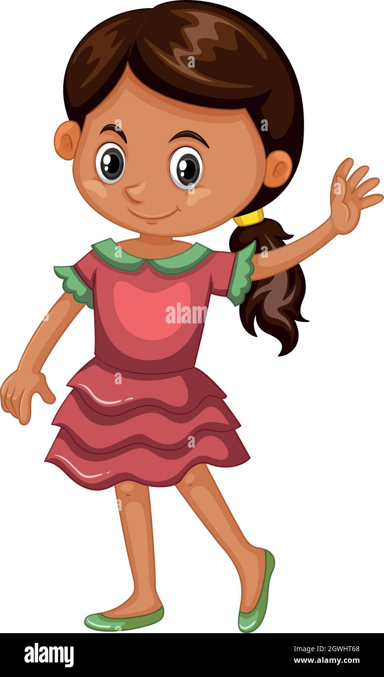 Girl in pink dress Stock Vector Image & Art - Alamy