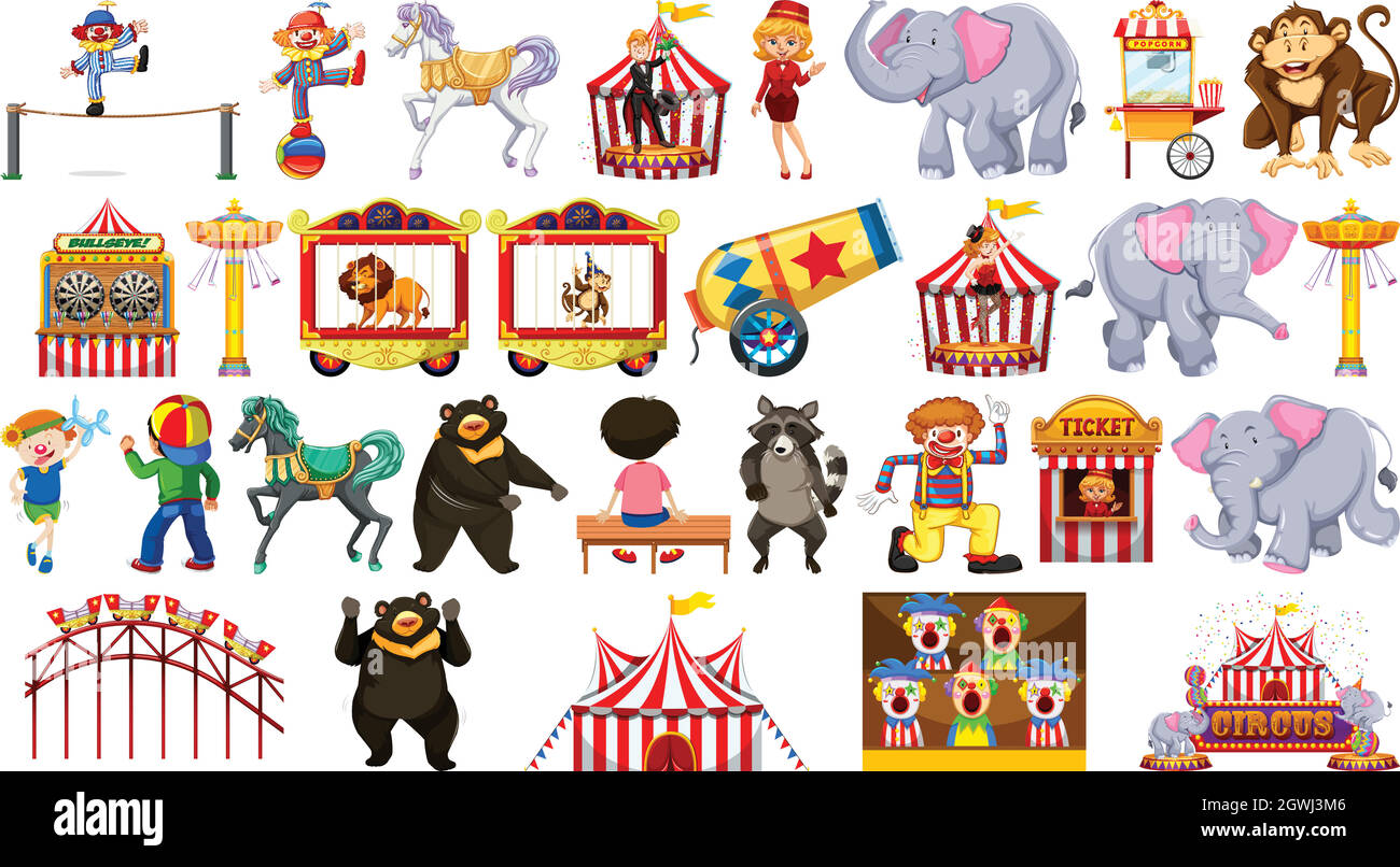 Set of circus element Stock Vector Image & Art - Alamy