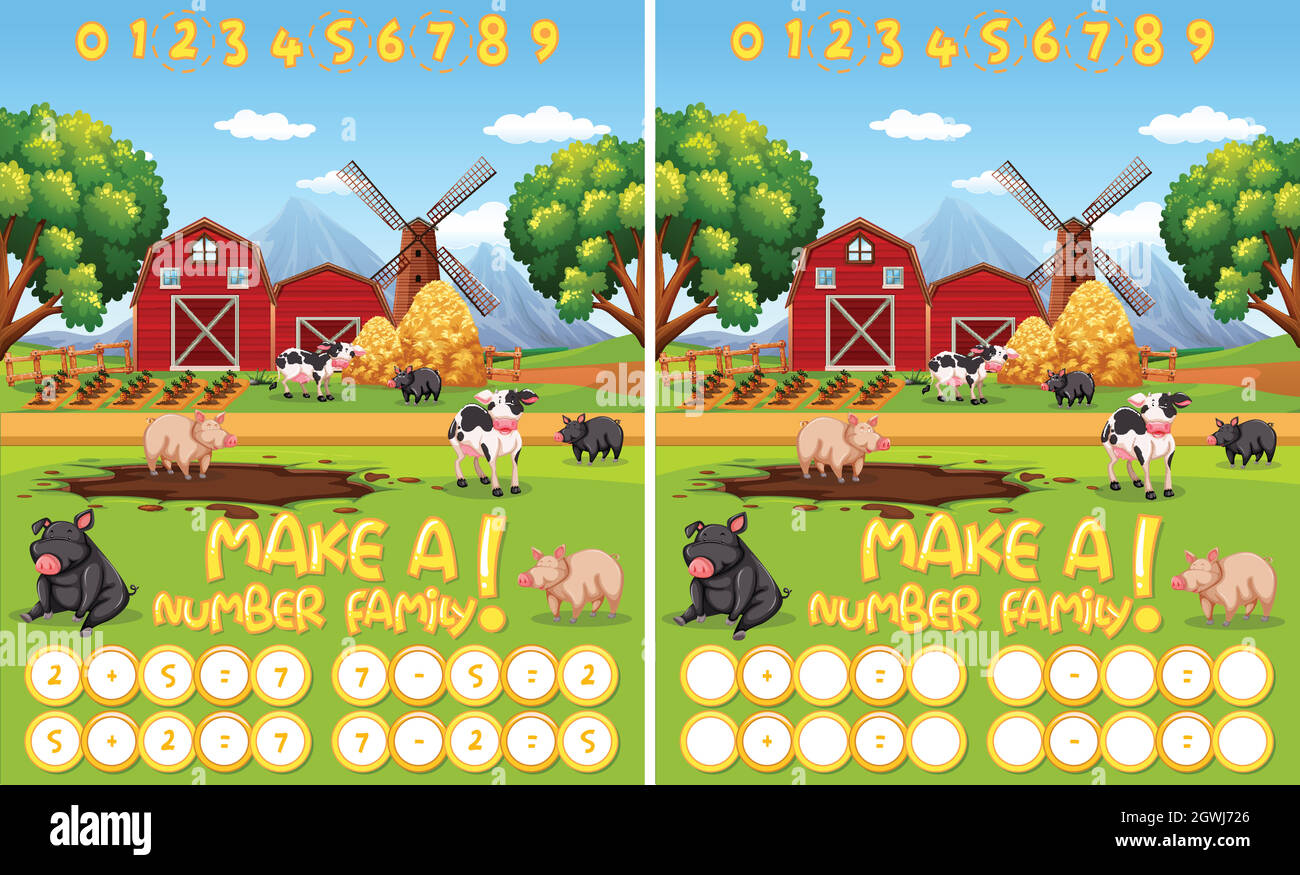 Farming family table Stock Vector Images - Alamy