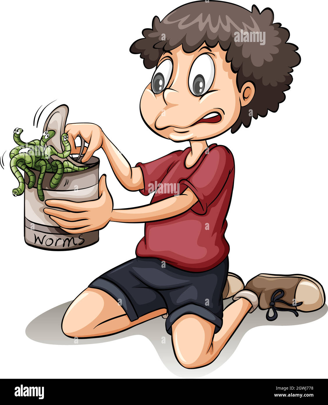 A boy holding a can Stock Vector Image & Art - Alamy