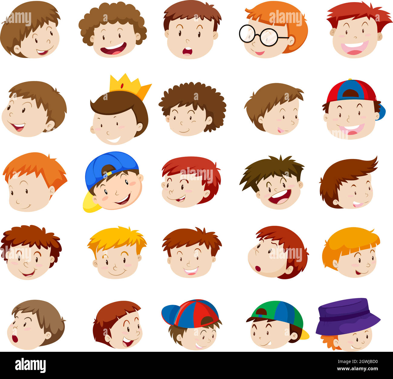 Different emotions of little boys Stock Vector Image & Art Alamy