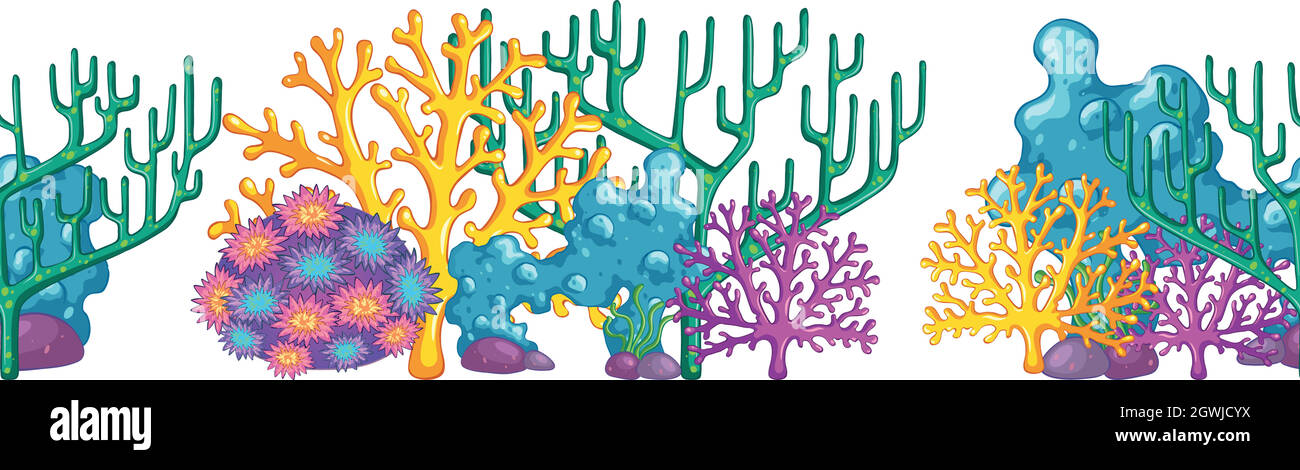 Seamless background with coral reef Stock Vector Image & Art - Alamy