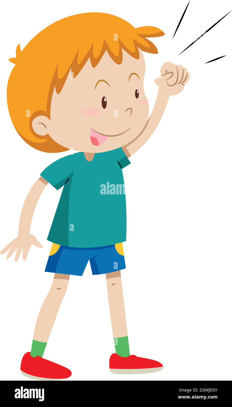 Little boy in green shirt Stock Vector Image & Art - Alamy