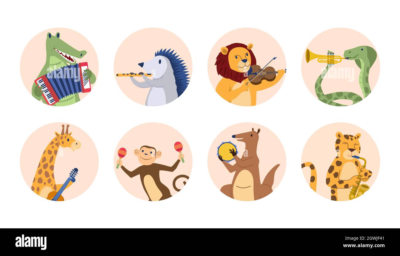 Animals play music concept Stock Vector Image & Art Alamy