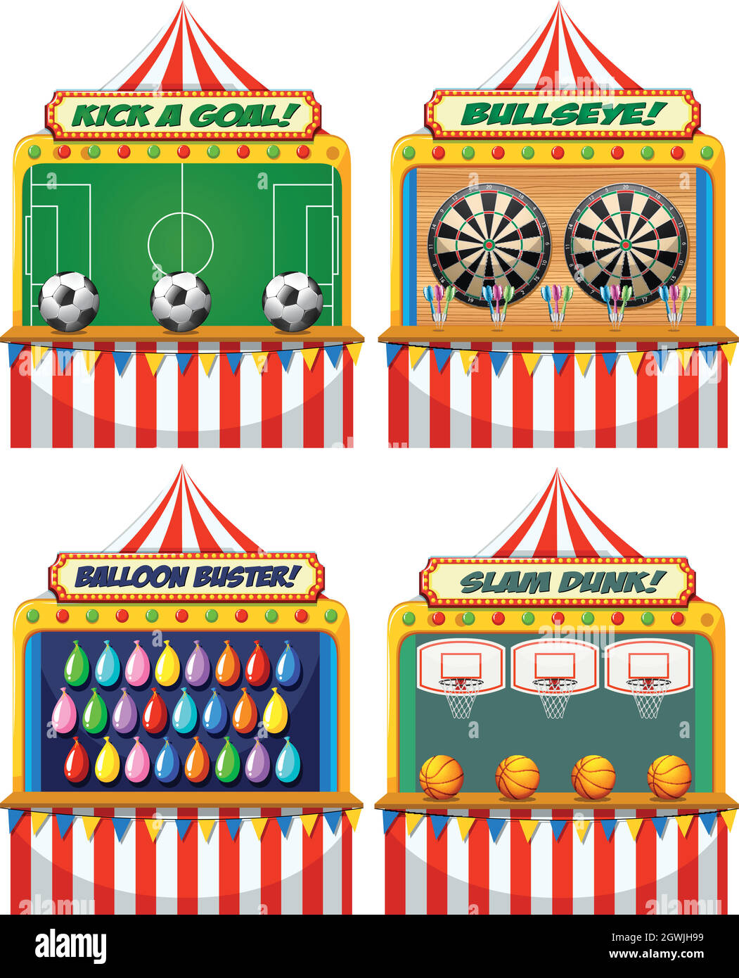 Carnival games Stock Vector Images - Alamy