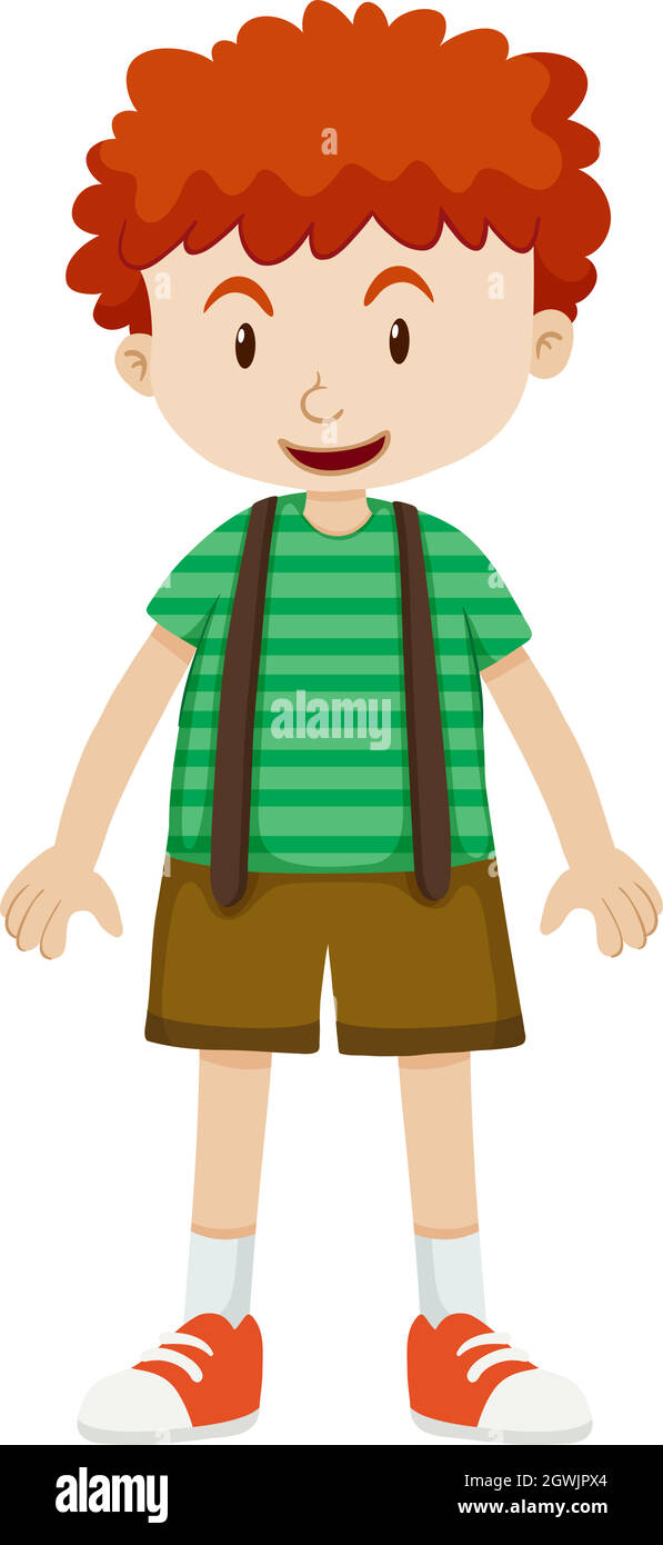 Boy with curly hair Stock Vector