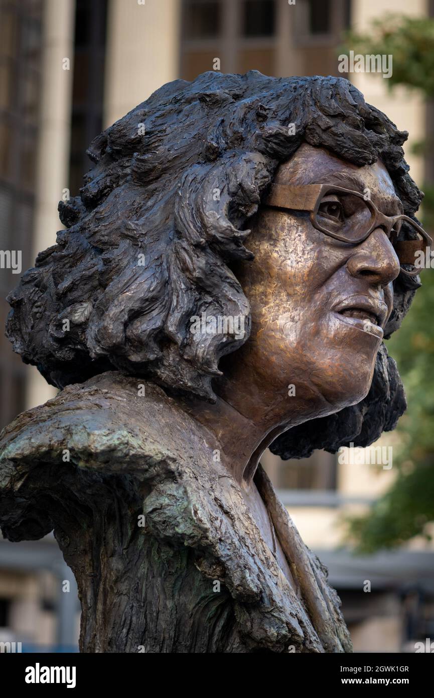 CARDIFF, WALES SEPTEMBER 29 A statue of Betty Campbell at Central