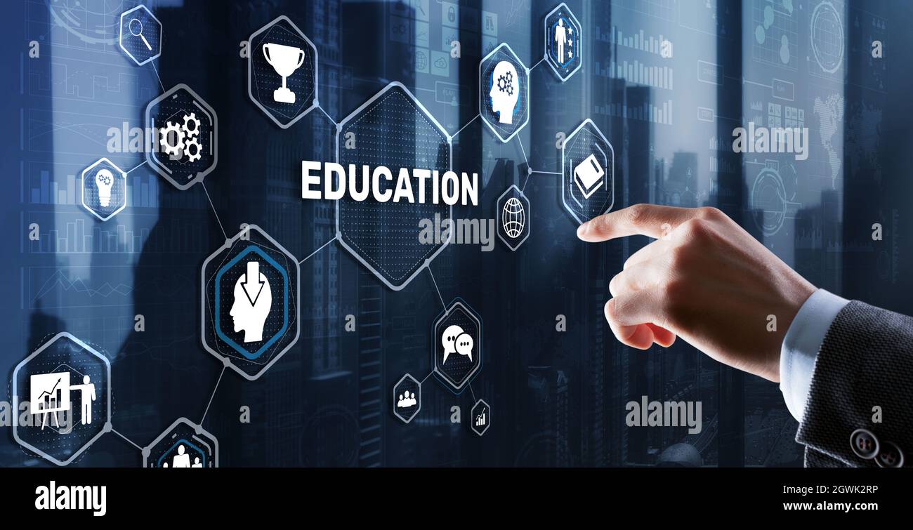 E learning Education Internet Webinar Online courses concept Stock ...