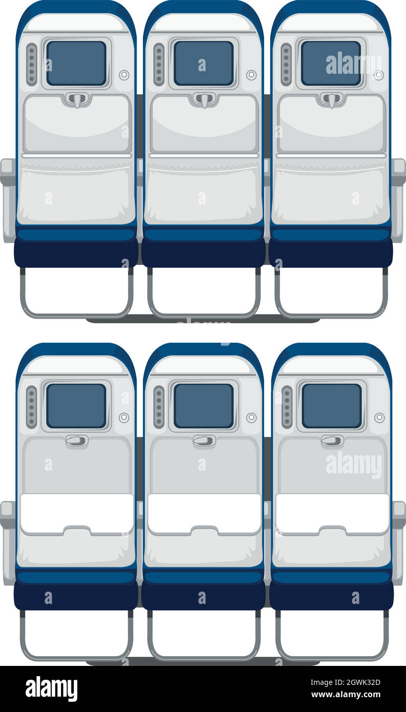 Back of an airplane seat Stock Vector Images - Alamy
