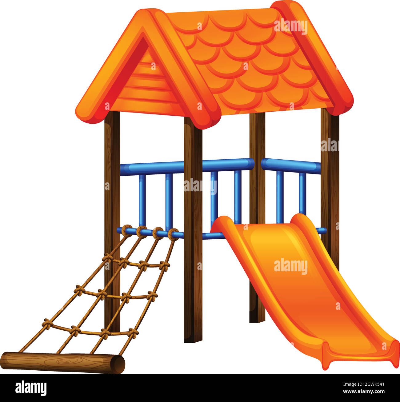 A play area at the park Stock Vector