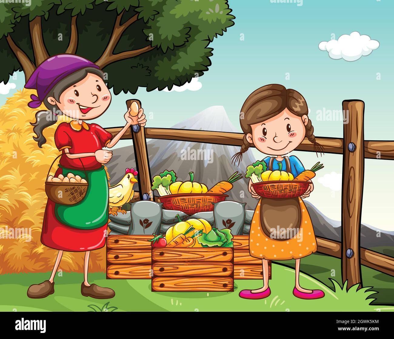 Farmers mountain Stock Vector Images - Alamy