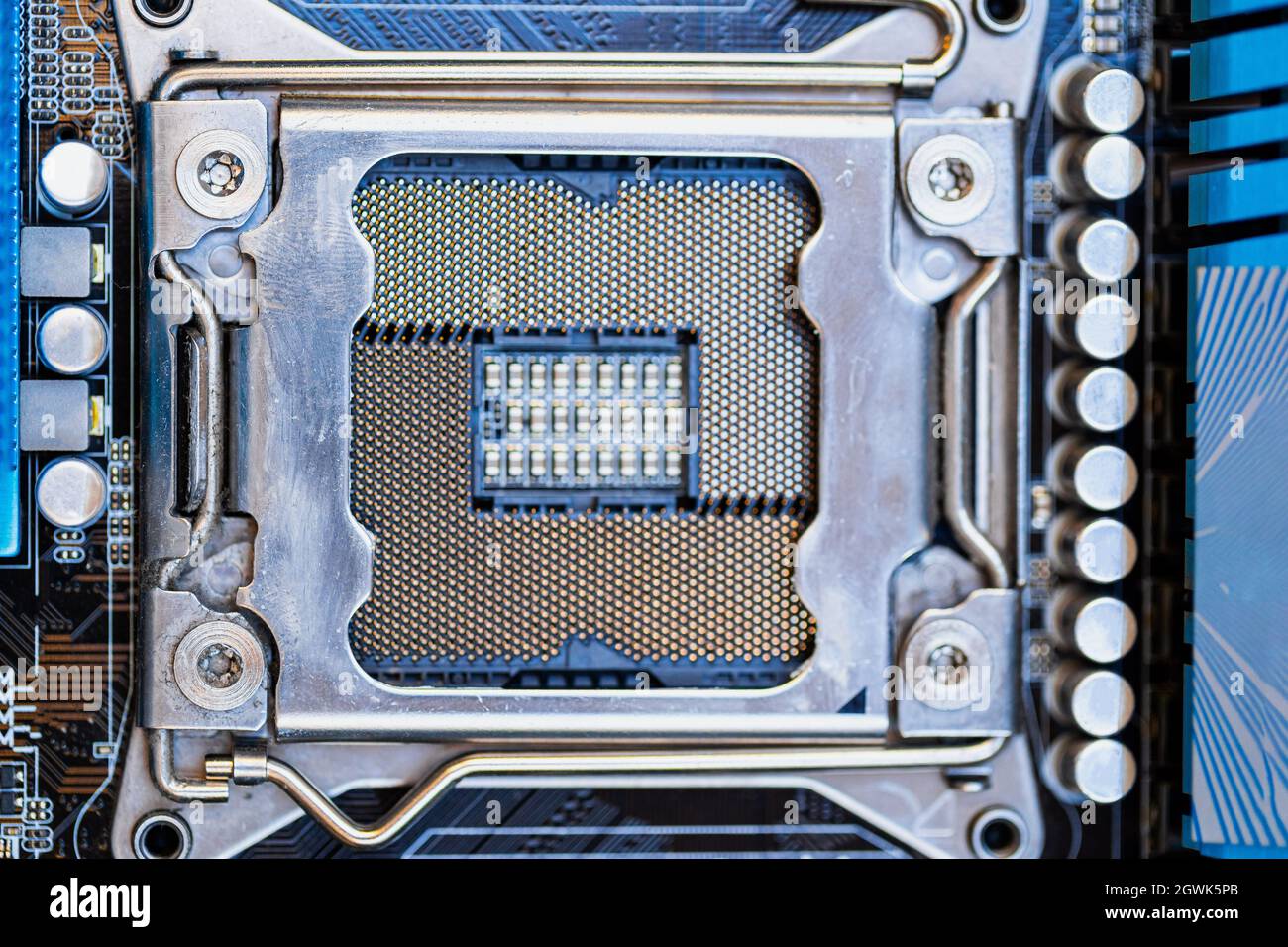 Close-up Of Computer Chip Stock Photo