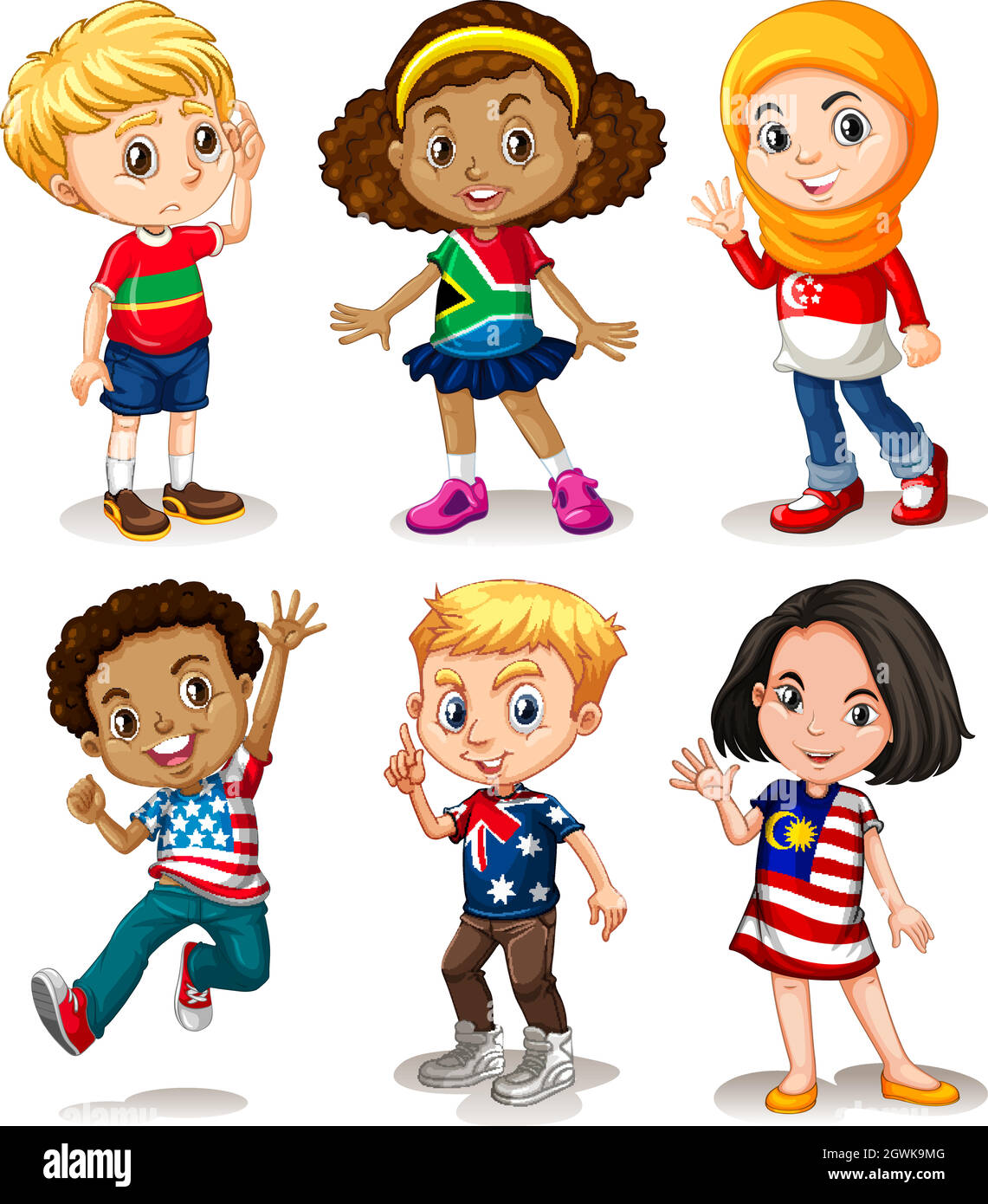 Children from different countries Stock Vector