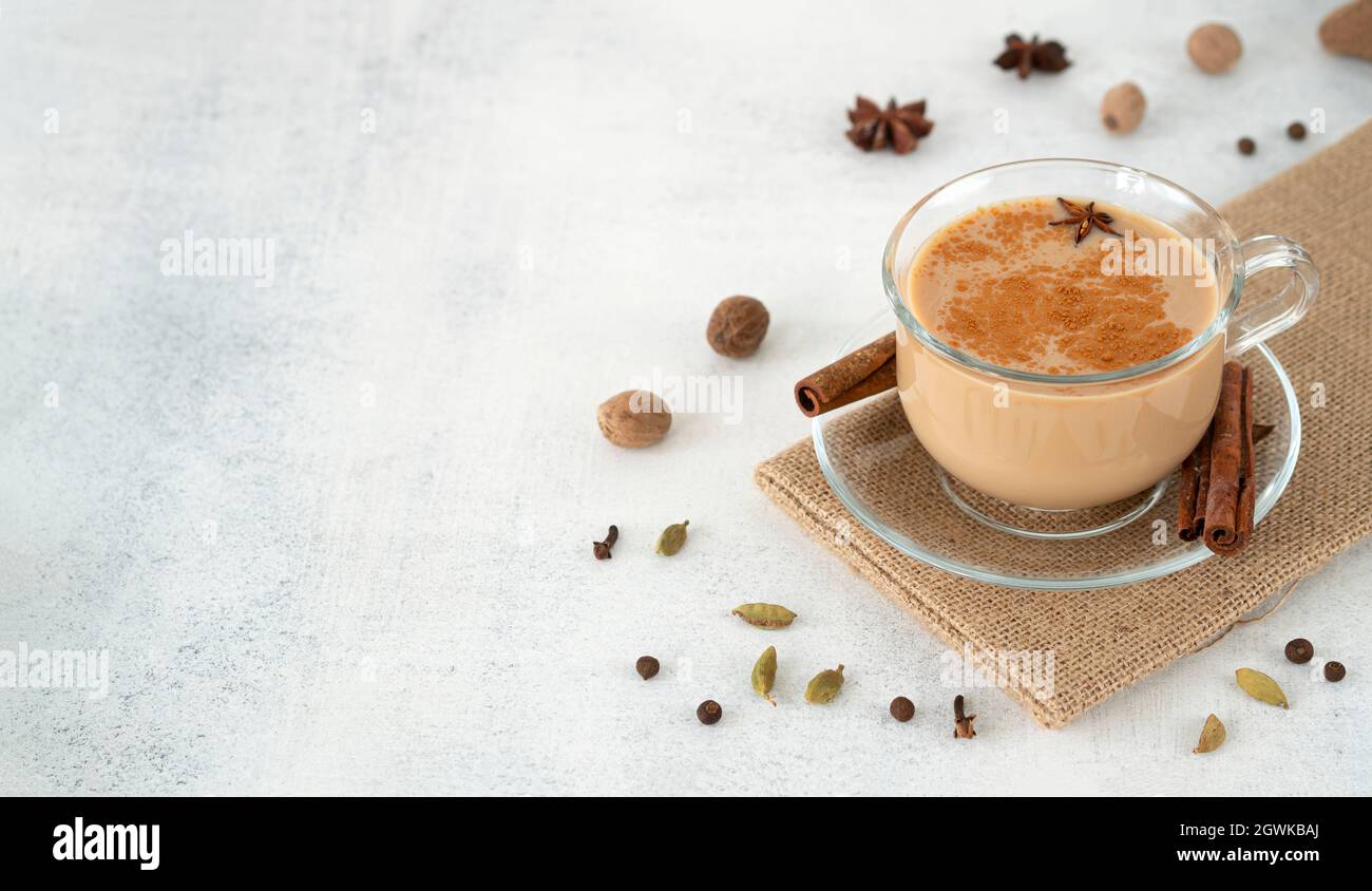 Traditional Indian Masala Tea In A 