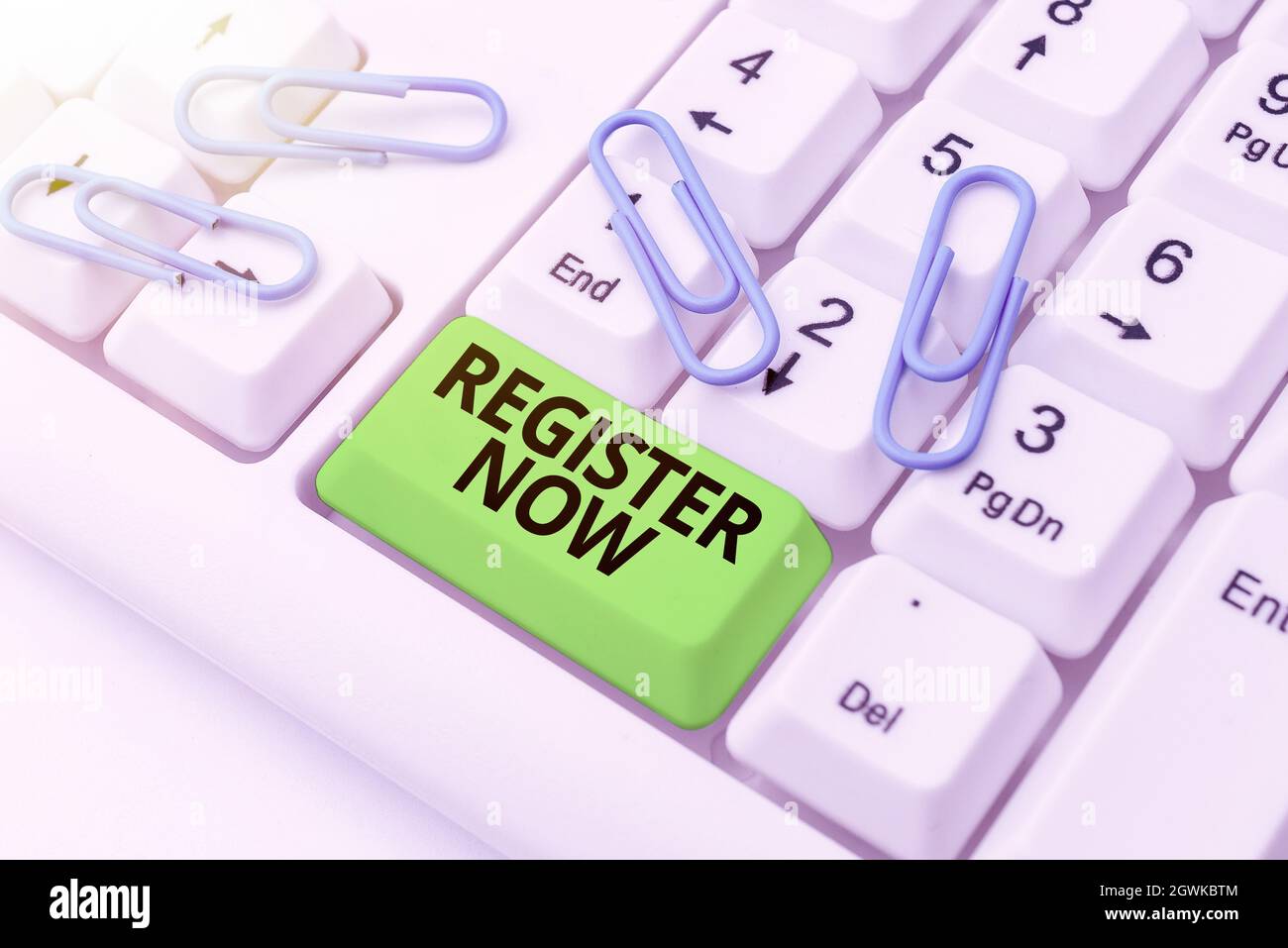 Hand writing sign Register Now. Internet Concept official list or ...